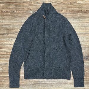Mens Banana Republic Gray Sweater Zip Jacket. Size Small.